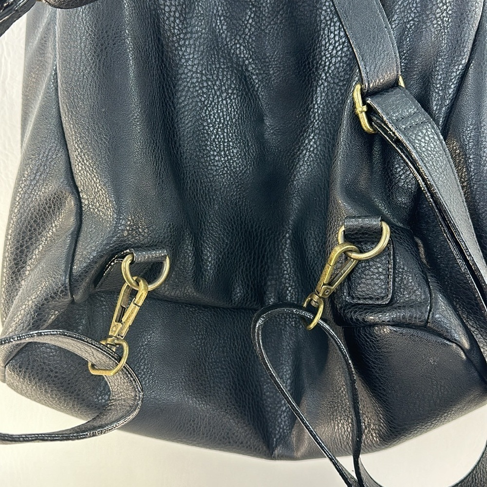 Gianni Bini Drawstring Faux Pebbled Leather Backpack - Picture 7 of 10